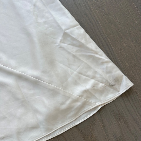 Reformation CIANA Satin Long Sleeve Maxi Dress Wedding Bridal FIOR DI LATTE Sz 2 - Picture 11 of 15